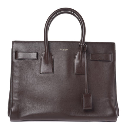 Saint Laurent Calfskin Small Sac De Jour Amarena 1 of 8