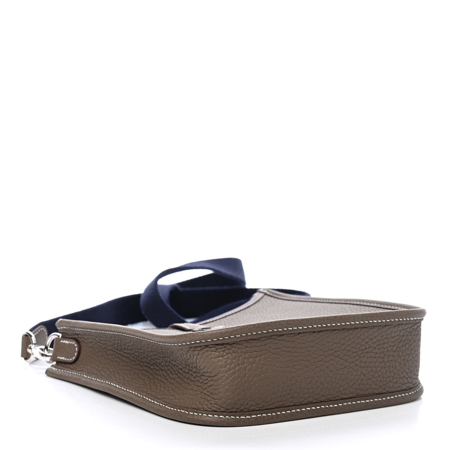 Hermes Taurillon Clemence Amazone Evelyne TPM Etoupe Bleu Indigo 4 of 9