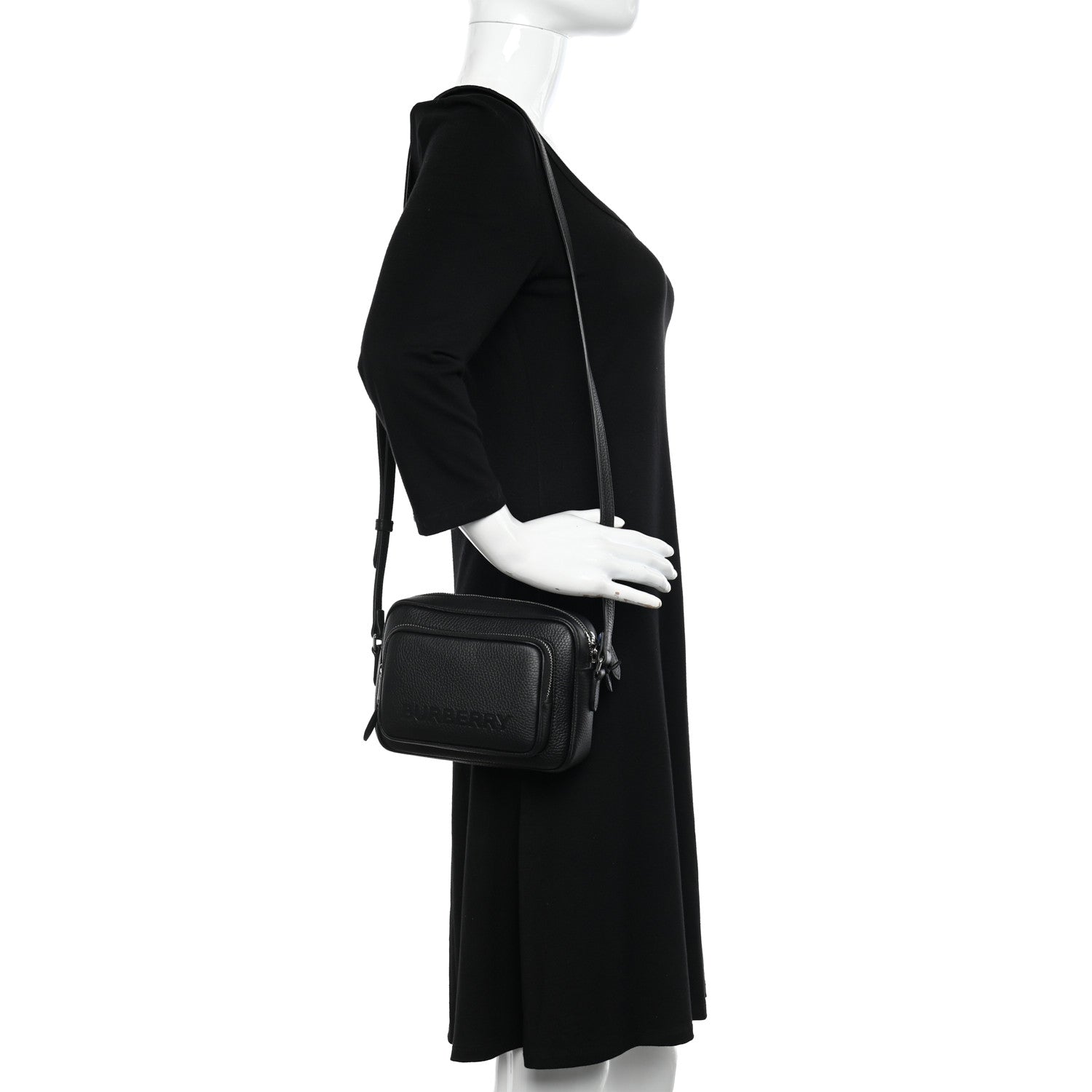 Burberry Grained Calfskin Small Camera Bag Black 2 of 10