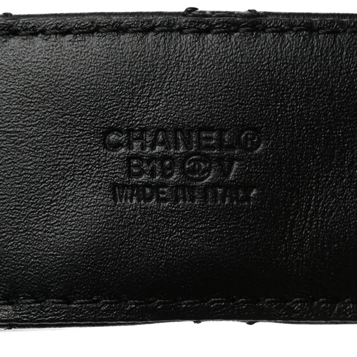 Calfskin Quilted CC Chain Belt 75 30 Black