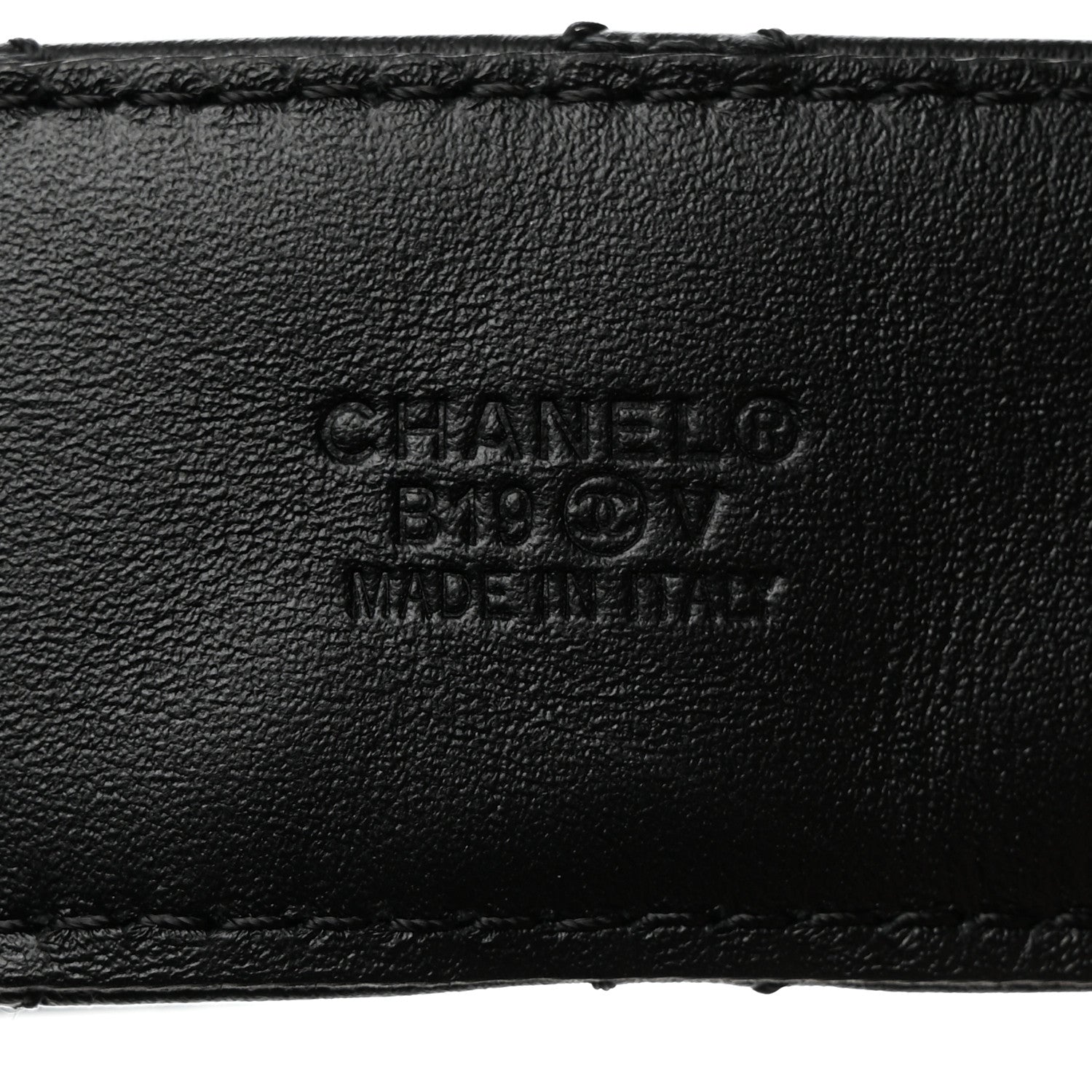 Chanel Calfskin Quilted CC Chain Belt 75 30 Black 3 of 7