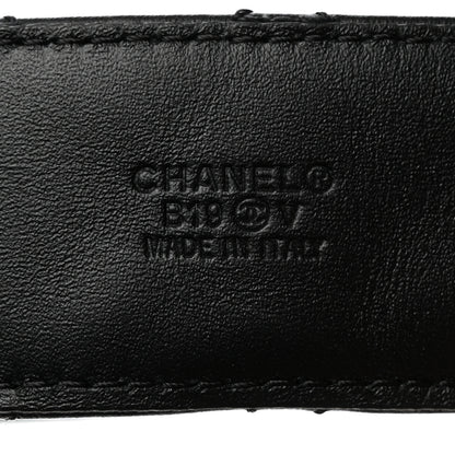 Chanel Calfskin Quilted CC Chain Belt 75 30 Black 3 of 7