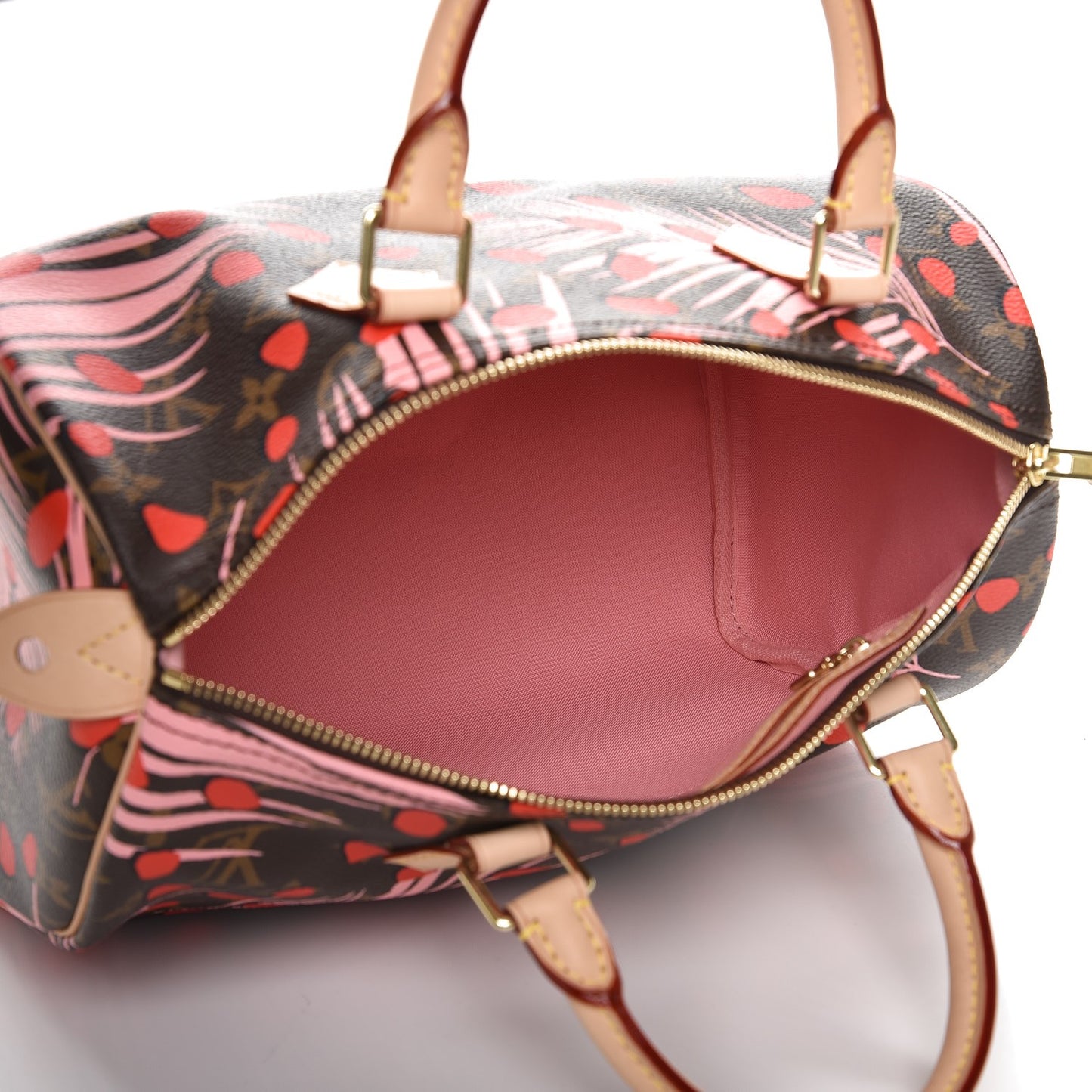 Monogram Jungle Dots Speedy 30 Sugar Pink Poppy