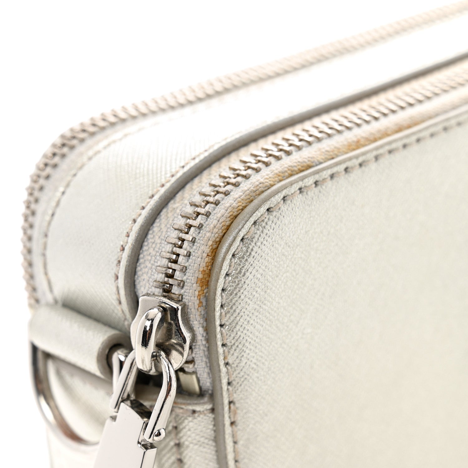 Marc Jacobs Saffiano Small Snapshot Camera Bag Silver 14 of 16