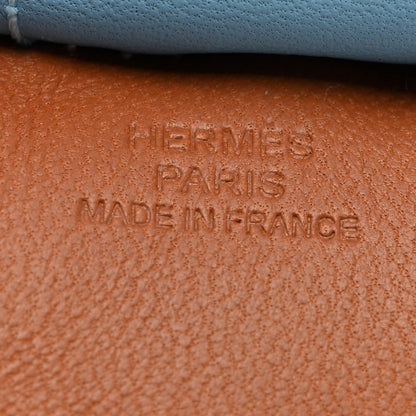 Hermes Milo Lambskin Grigri Rodeo Horse Bag Charm MM Gold Rouge Indien Celeste 3 of 5