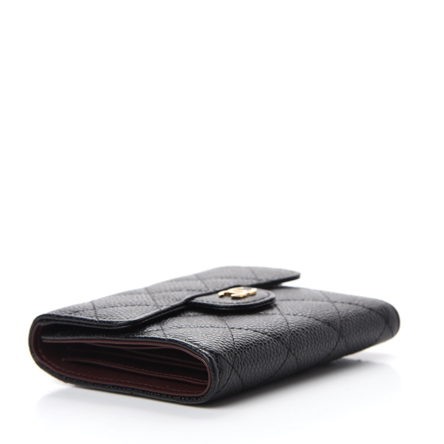 Chanel Caviar Quilted Compact Flap Wallet Black 4 of 10