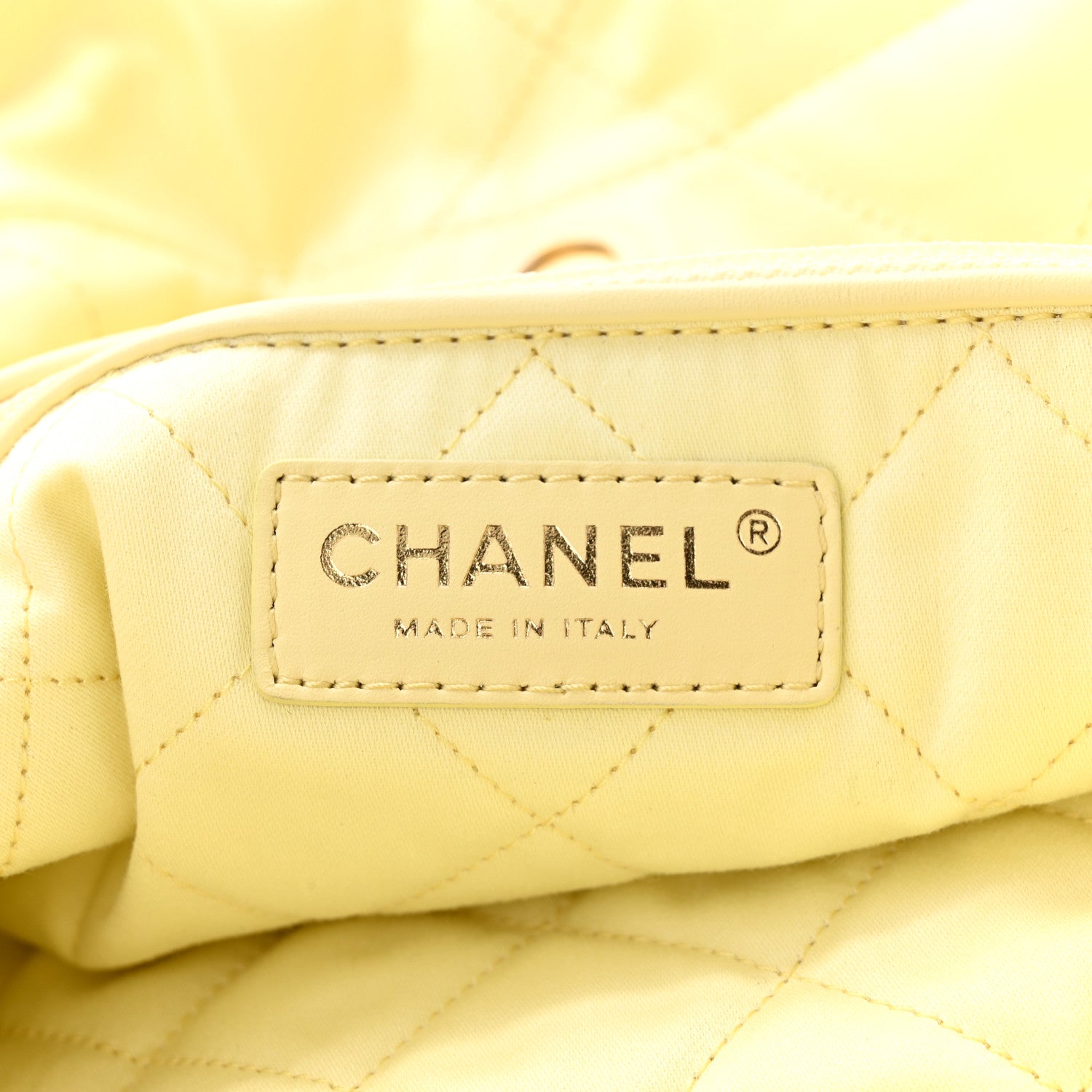 Chanel Shiny Calfskin Quilted Small Chanel 22 Light Yellow 7 of 11