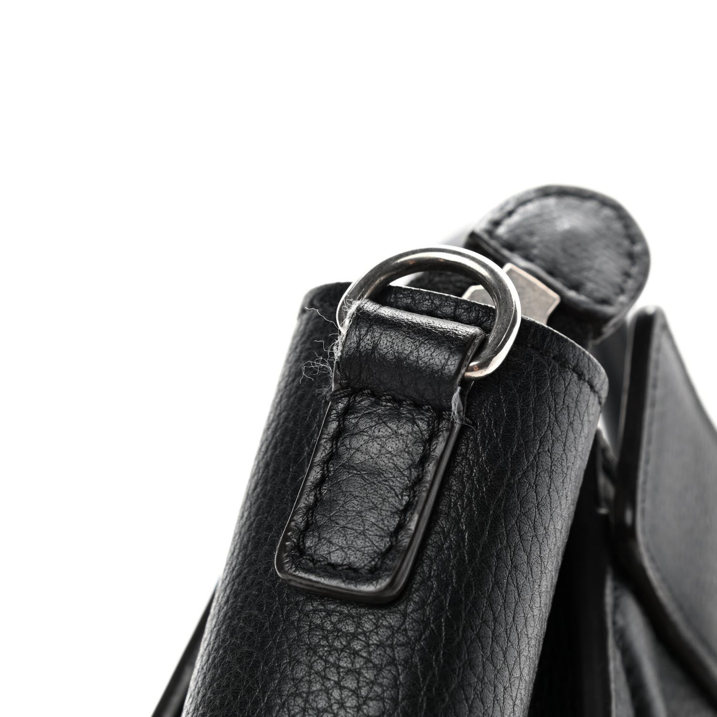 Drummed Calfskin Nano Luggage Black