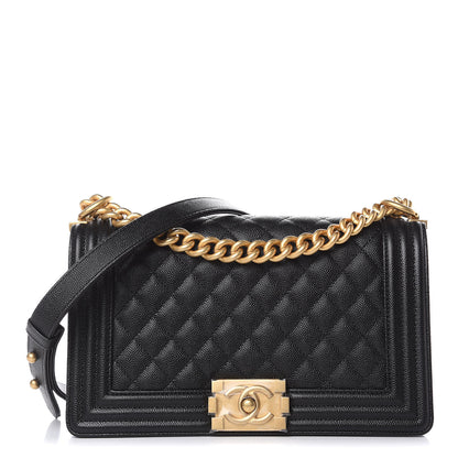 Chanel Caviar Quilted Medium Boy Flap Black 1 of 9