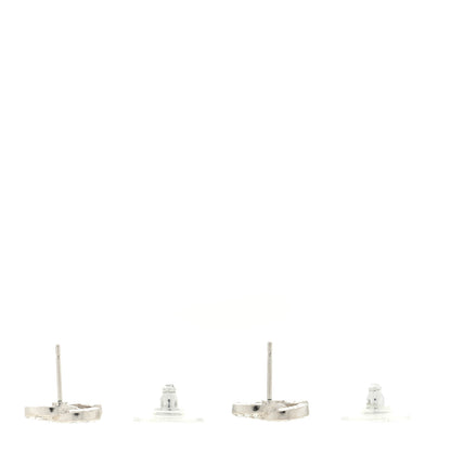 Chanel Crystal CC Earrings Silver 3 of 4