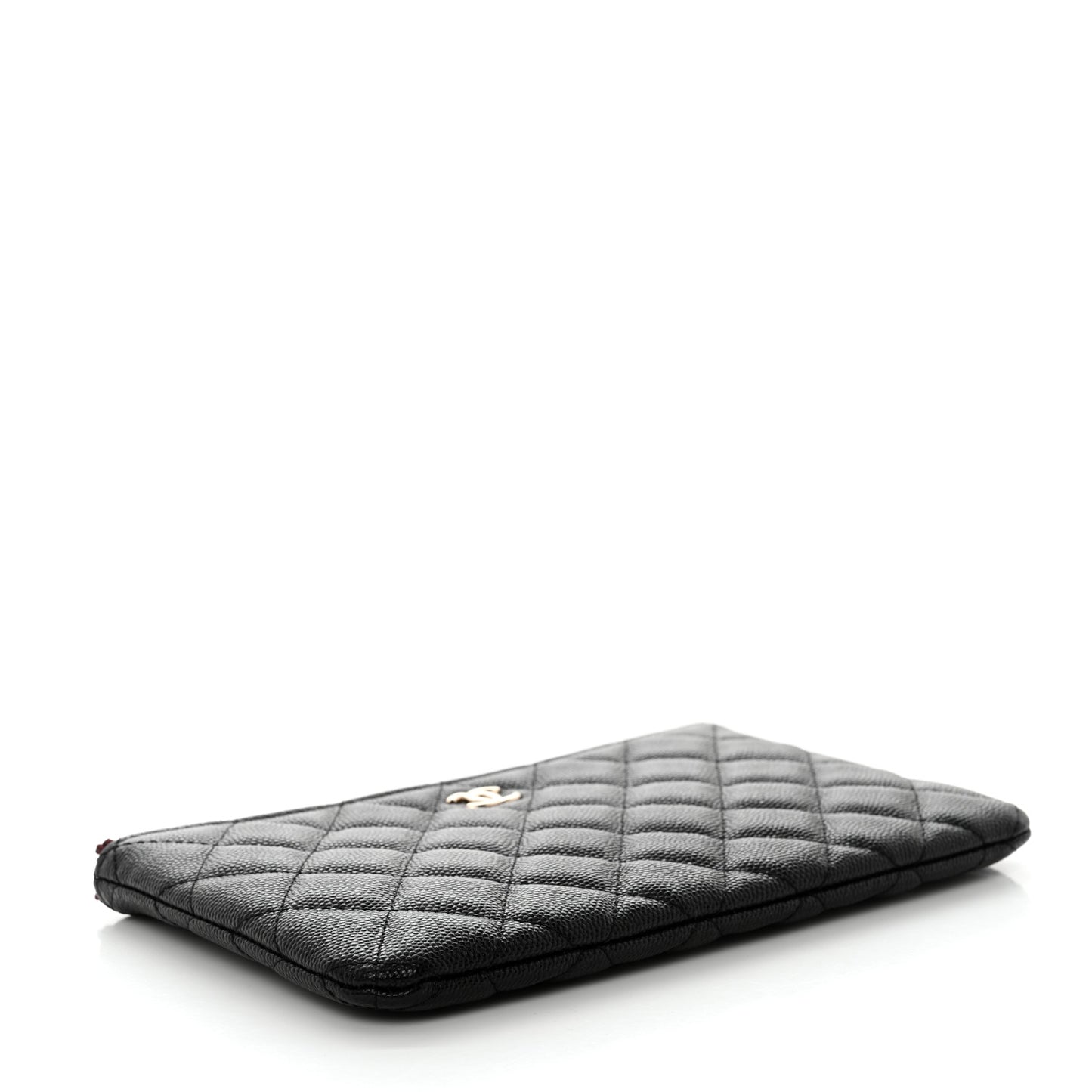 Caviar Quilted Cosmetic Case Black