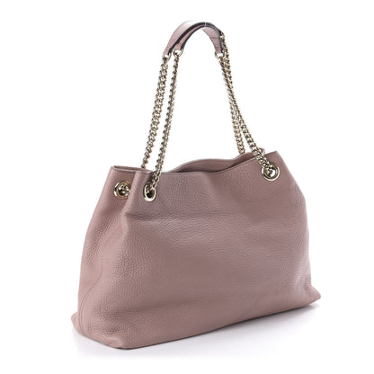 Gucci Pebbled Calfskin Medium Soho Chain Shoulder Bag Dark Cipria 3 of 10