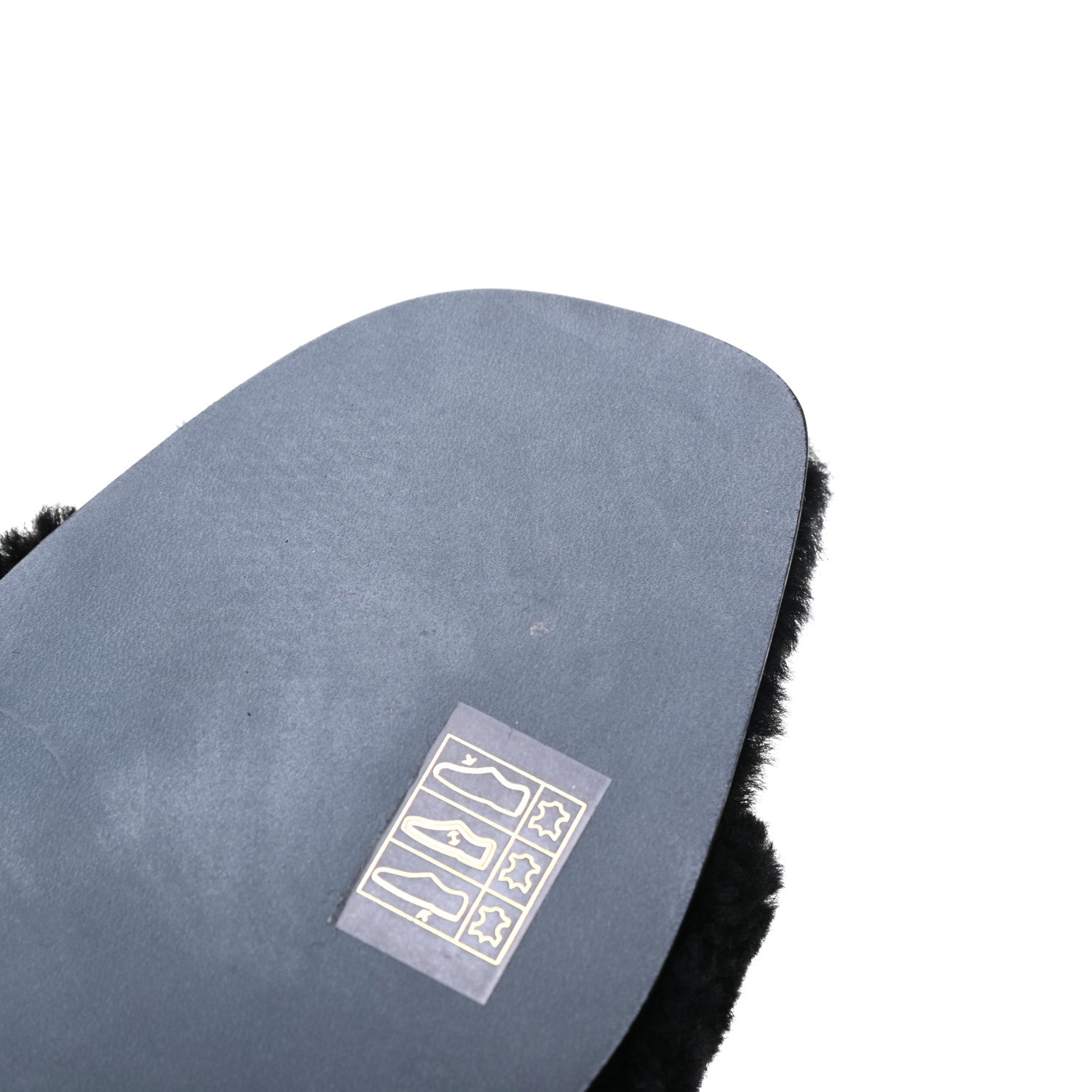 Hermes Woolskin Oran Sandals 40 Black 8 of 11