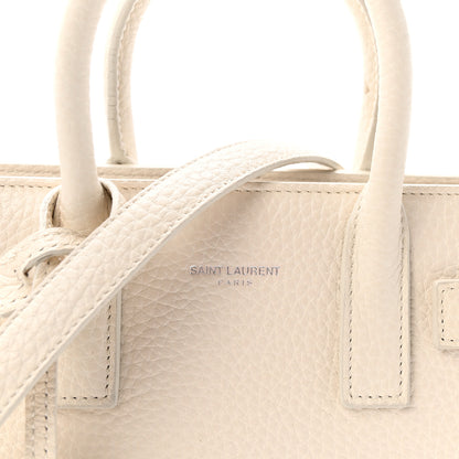 Saint Laurent Grained Calfskin Nano Sac de Jour Dove White 7 of 9