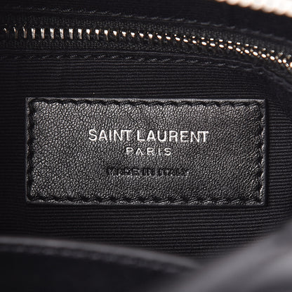 Saint Laurent Calfskin Y Quilted Monogram Small Loulou Bowling Bag Black 8 of 10