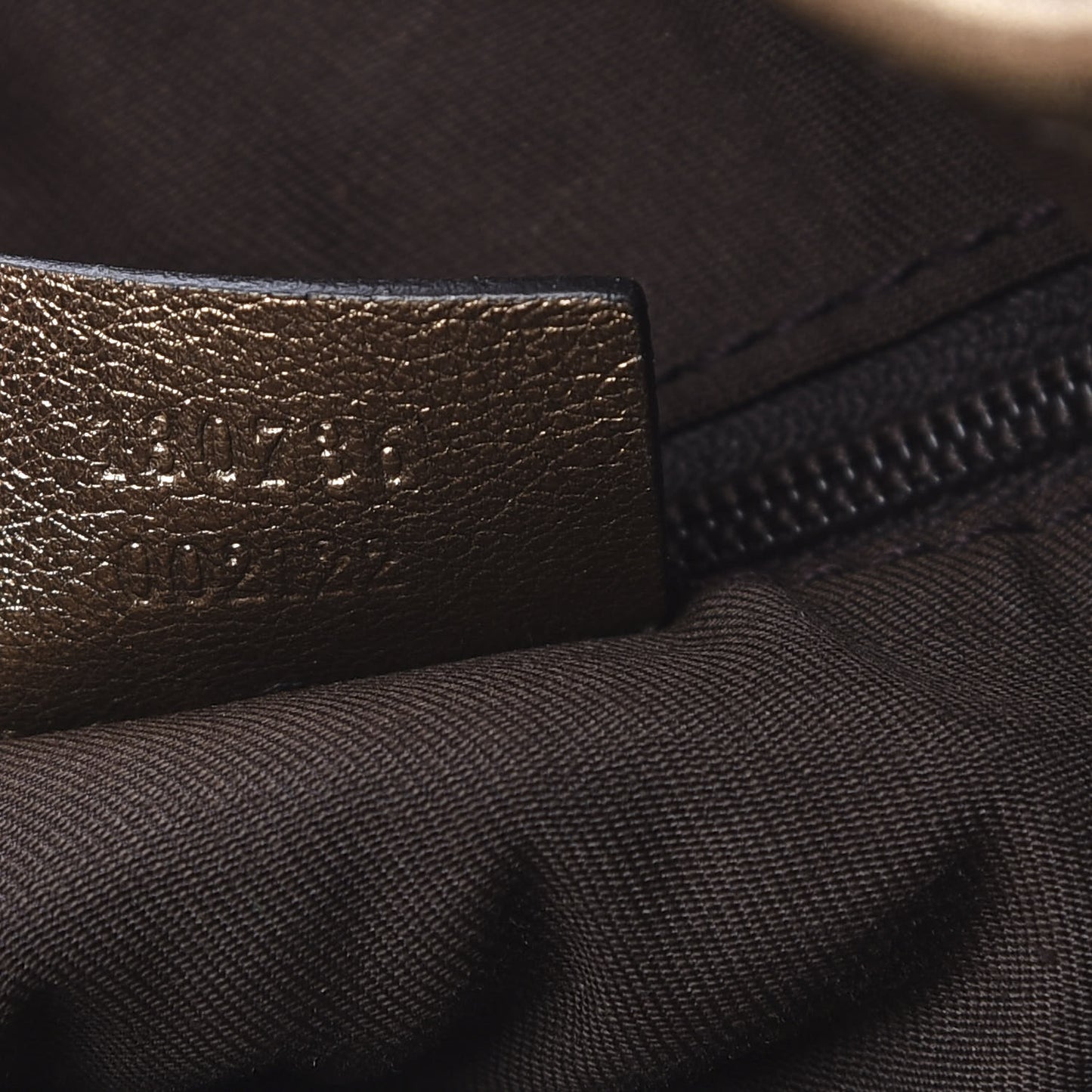 Satin Monogram Medium Abbey Shoulder Bag Bronze