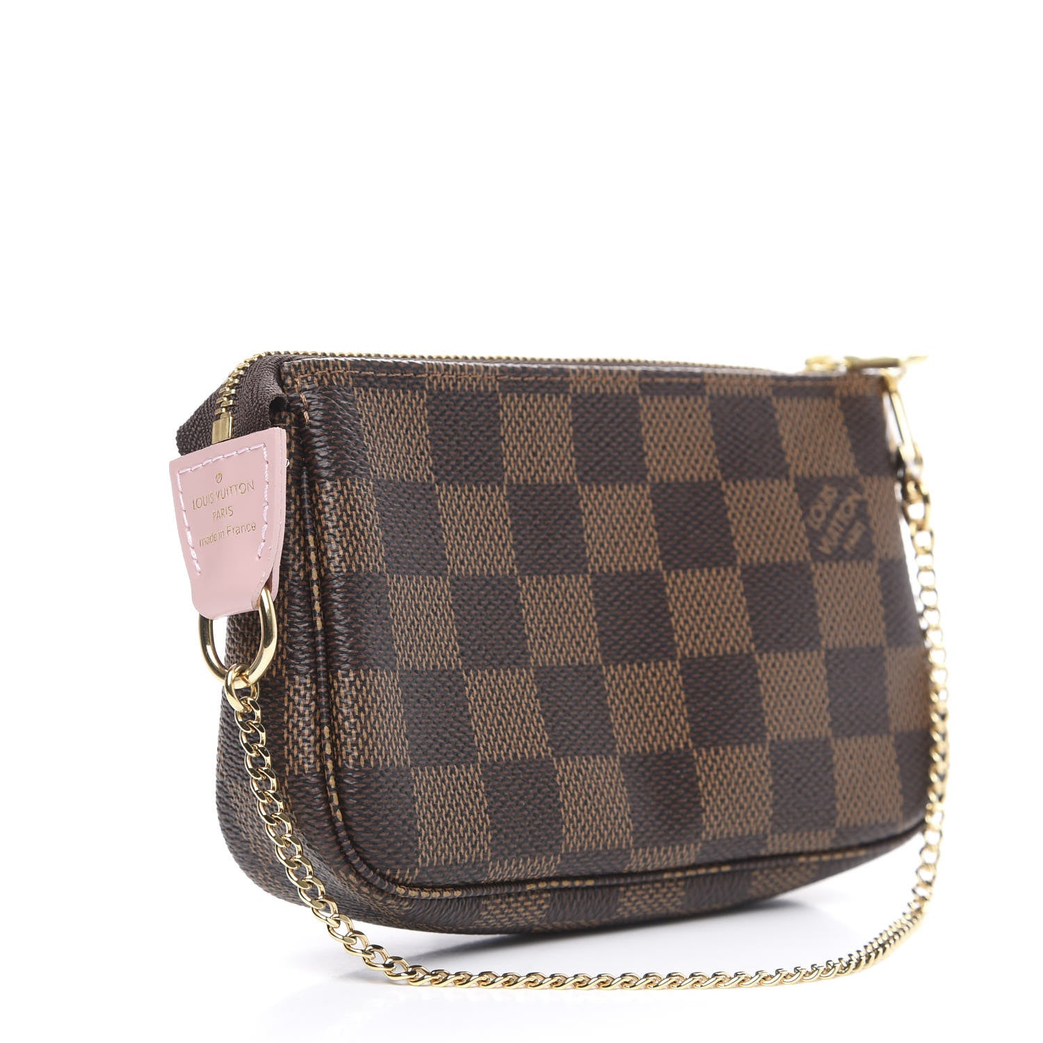 Louis Vuitton Damier Ebene 2020 Christmas Animation Big Wheel Mini Pochette Accessories Rose Ballerine 2 of 9