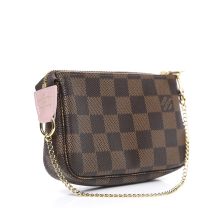 Louis Vuitton Damier Ebene 2020 Christmas Animation Big Wheel Mini Pochette Accessories Rose Ballerine 2 of 9