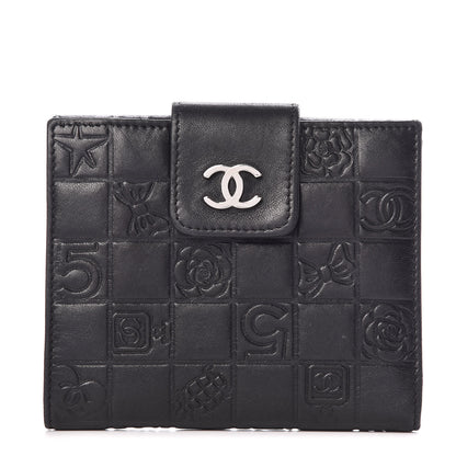 Chanel Lambskin Precious Symbols French Wallet Black 1 of 10