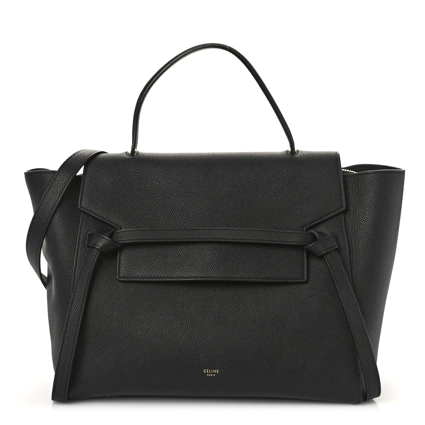 Grained Calfskin Mini Belt Bag Black