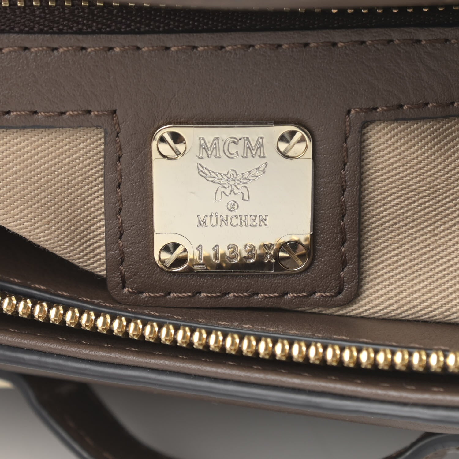 MCM Calfskin Ottomar Essential Crossbody Bag Brown 6 of 12
