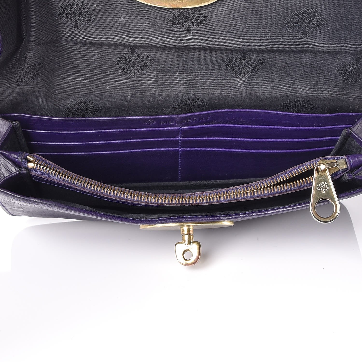 Mulberry Grainy Calfskin Bayswater Wallet Grape 5 of 11