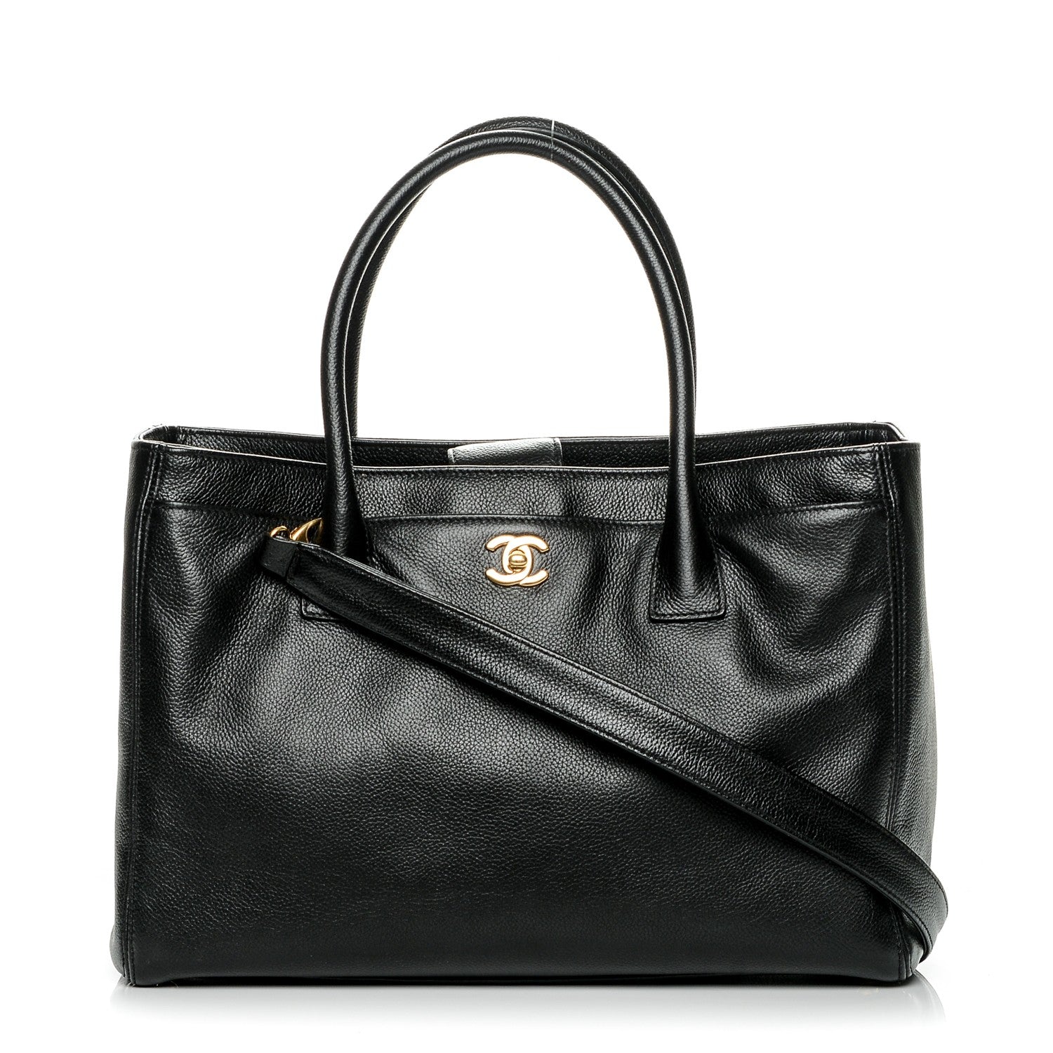 Chanel Calfskin Cerf Executive Shopper Tote Black 1 of 7