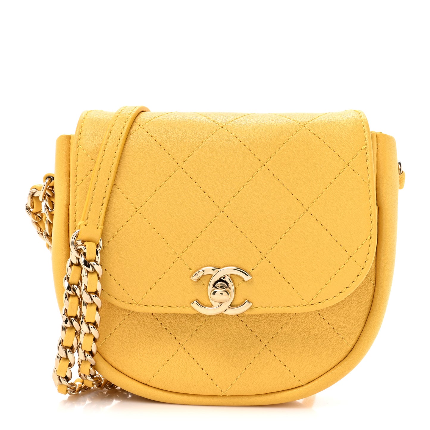 Goatskin Stitched Casual Trip Messenger Flap Yellow