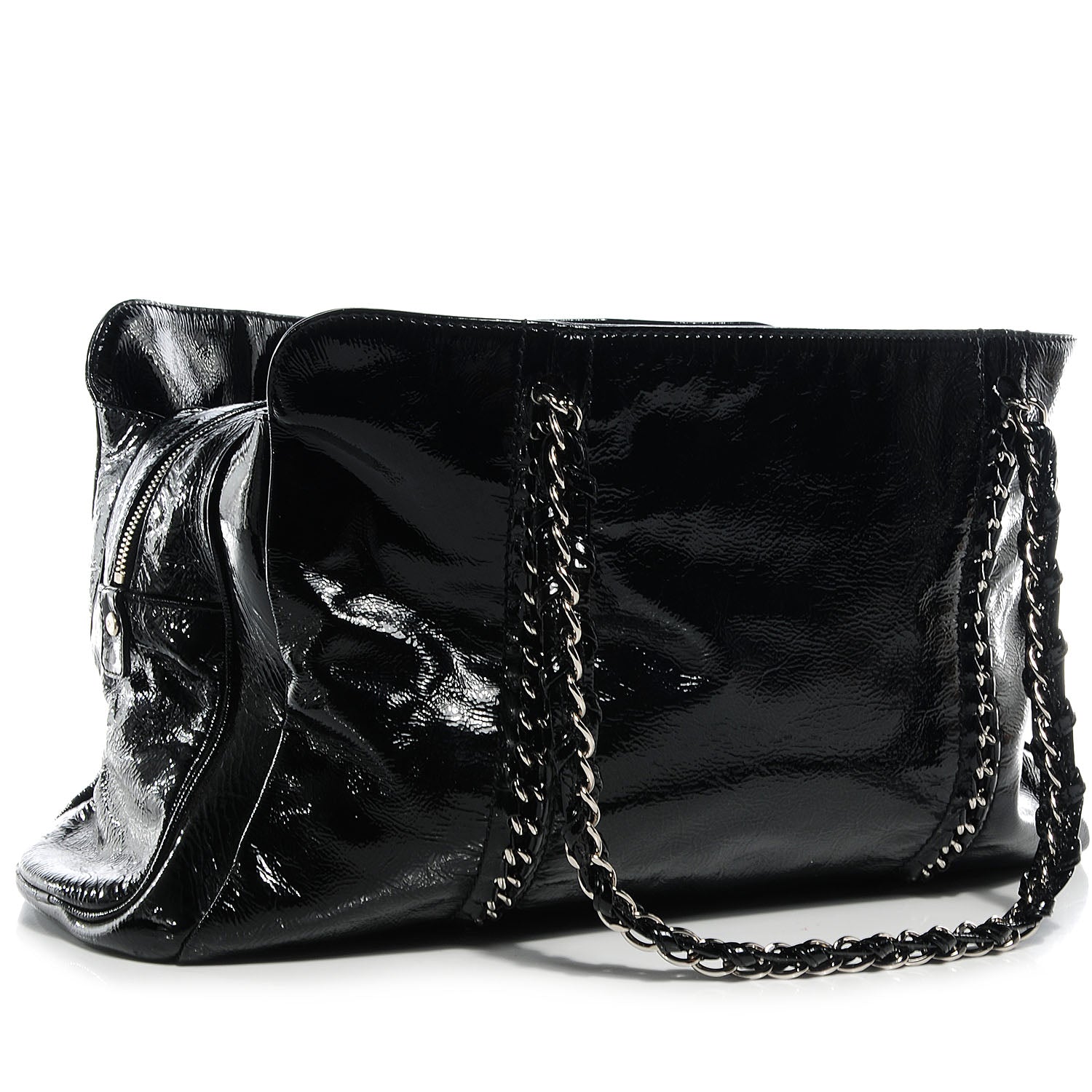 Chanel Patent Calfskin Large Luxe Ligne Tote Black 3 of 7