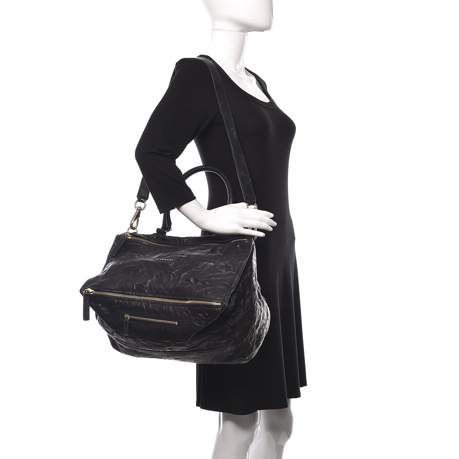 Givenchy Tumbled Sheepskin Large Pandora Black 2 of 17