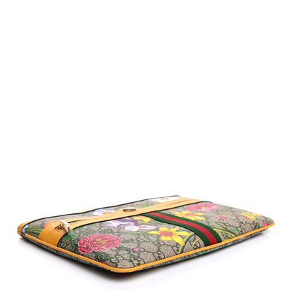 Gucci GG Supreme Monogram Flora Large Ophidia Pouch Clutch Beige Multicolor Crop 4 of 7