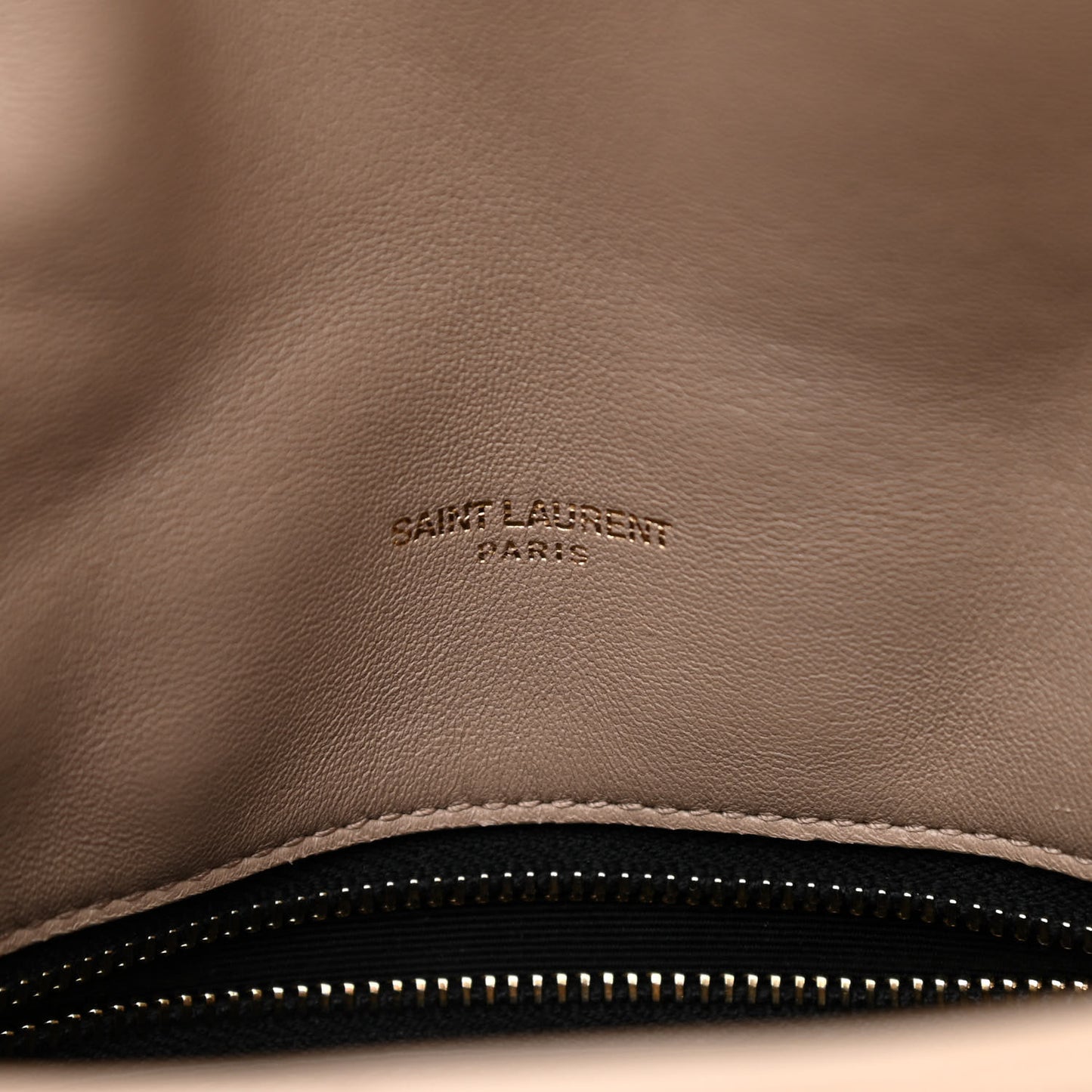 Lambskin Quilted Small Loulou Puffer Monogram Chain Satchel Dark Beige