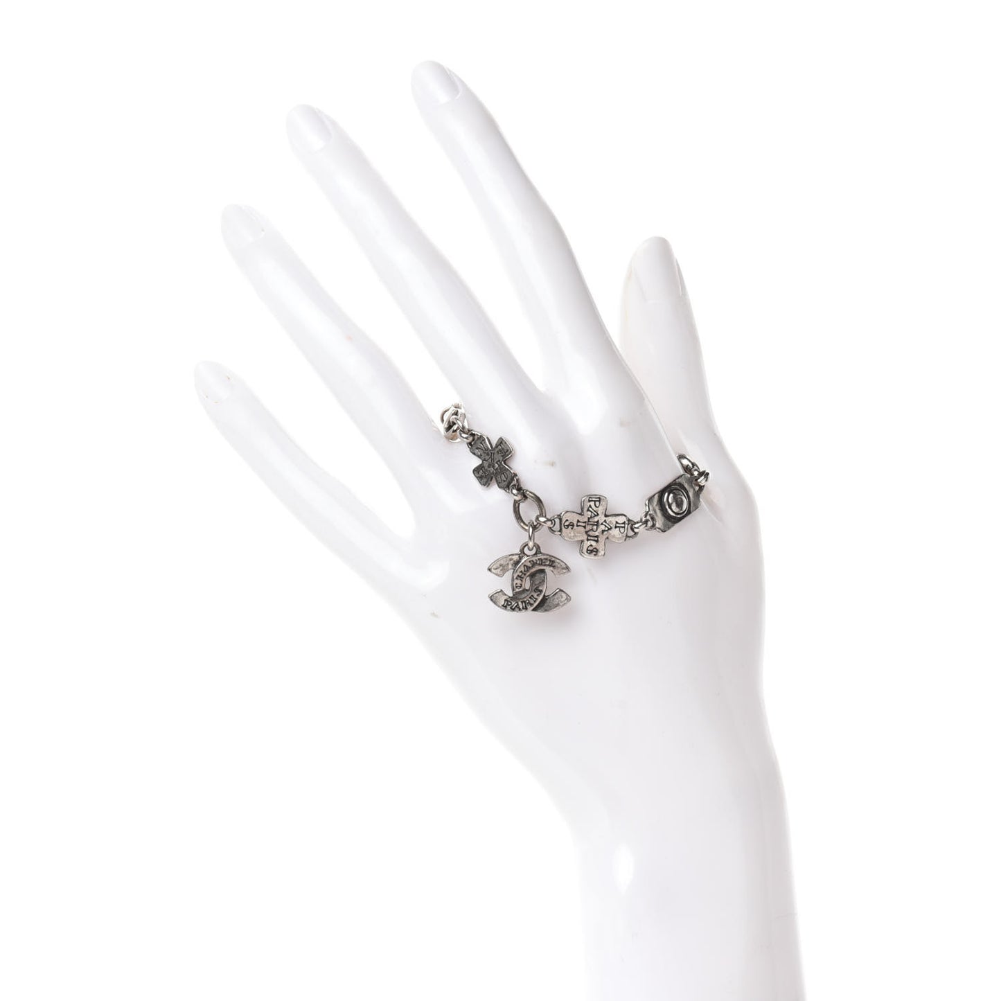 CC Cross Charms Bracelet Silver