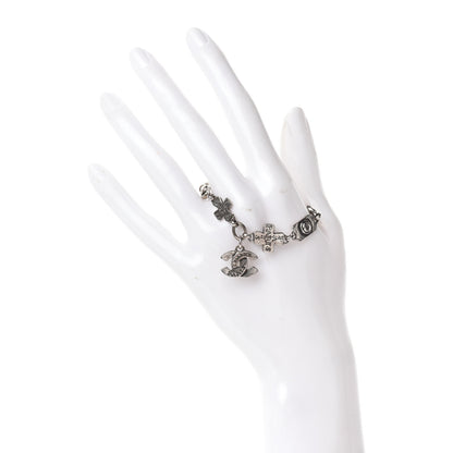 Chanel CC Cross Charms Bracelet Silver 2 of 4
