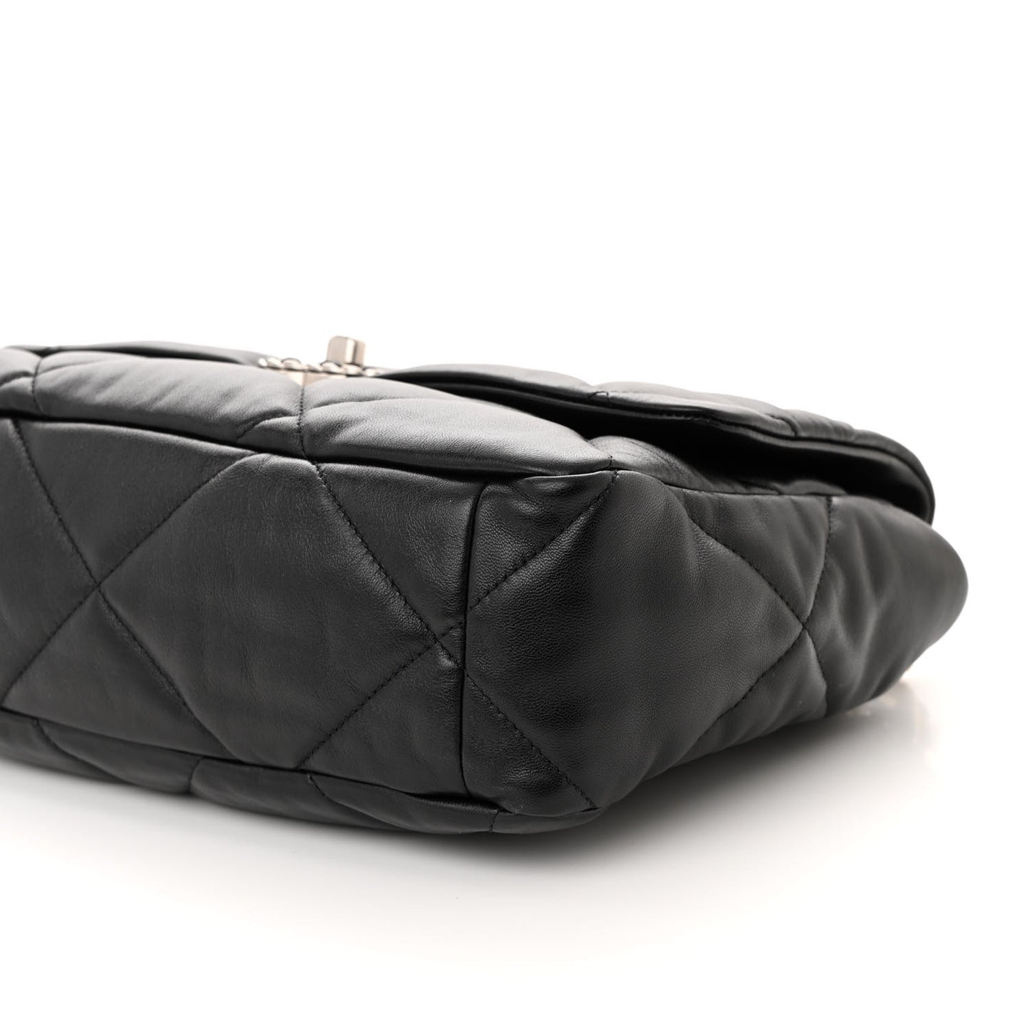 Lambskin Quilted Large Chanel 19 Flap Black
