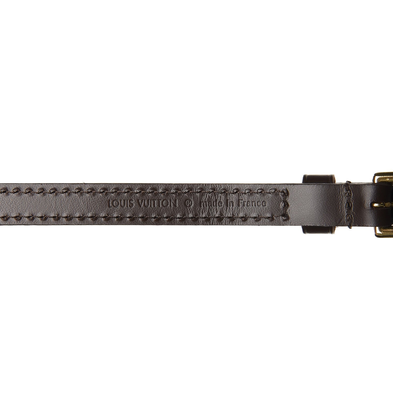 Louis Vuitton Calfskin 16mm Adjustable Shoulder Strap Brown 2 of 2