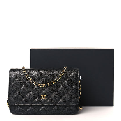 Chanel Caviar Quilted Wallet on Chain WOC Black 10 of 10