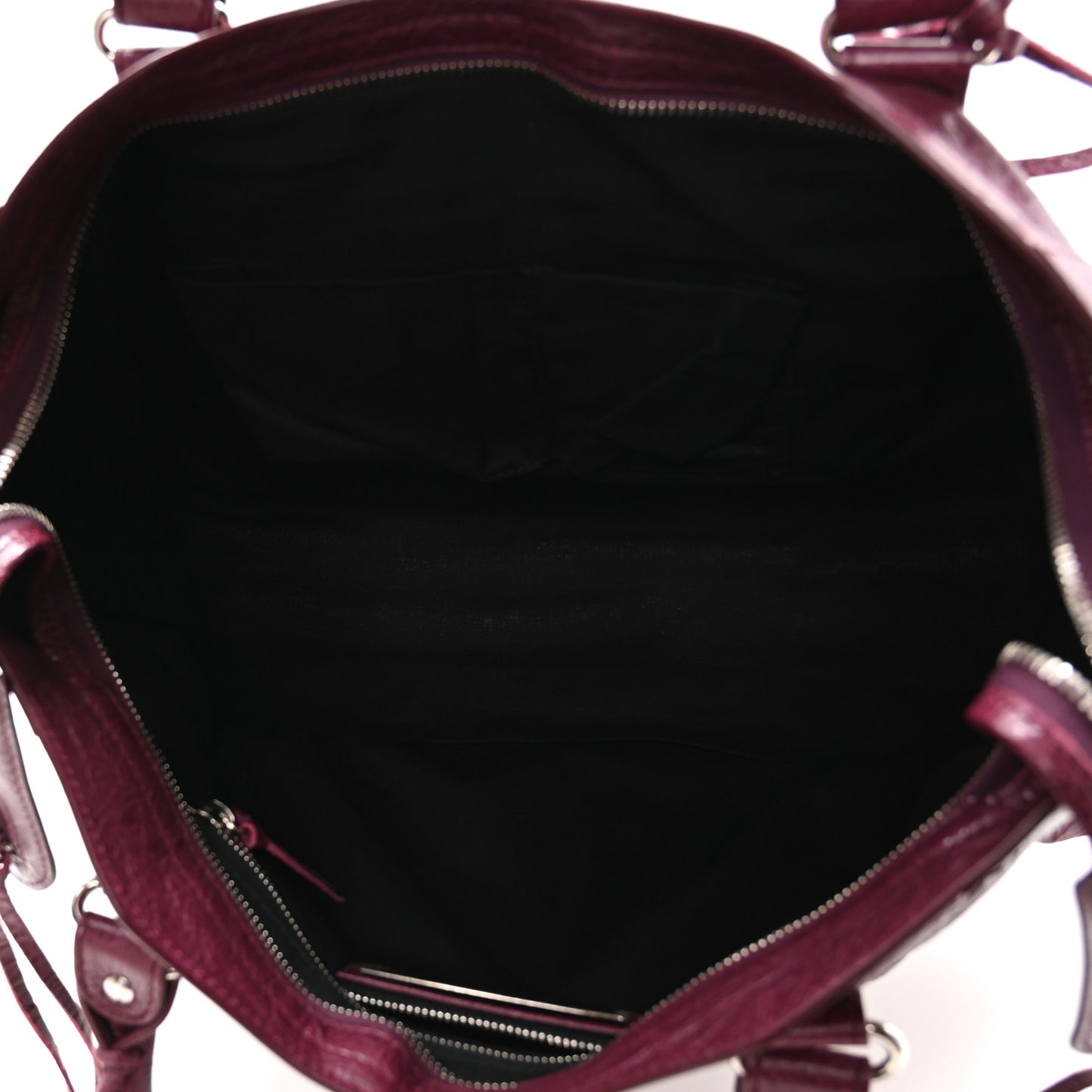Agneau Classic Silver Hardware City Violet Prune