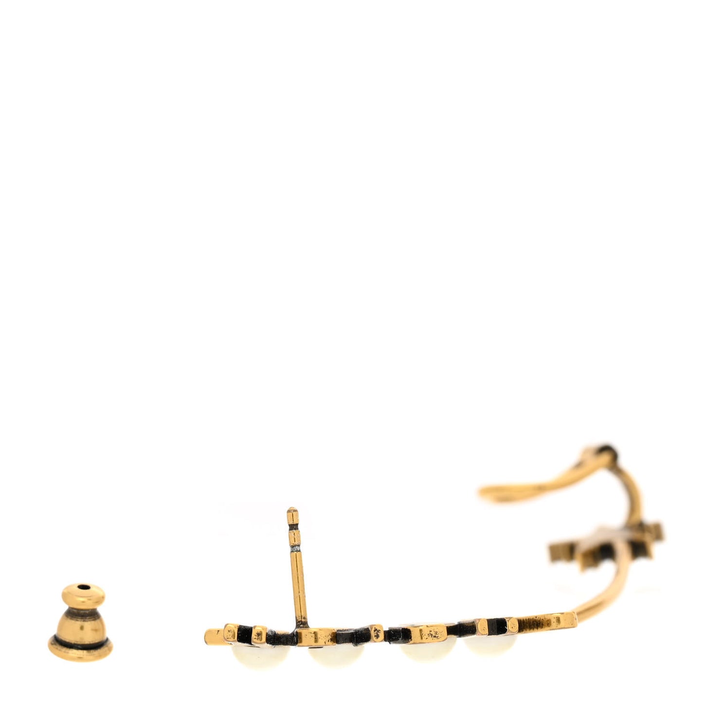 Pearl Crystal J'Adior Earring Gold