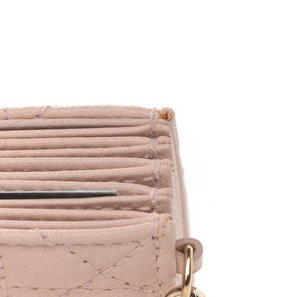 Christian Dior Lambskin Cannage Lady Dior 5-Gusset Card Holder Light Pink 10 of 11
