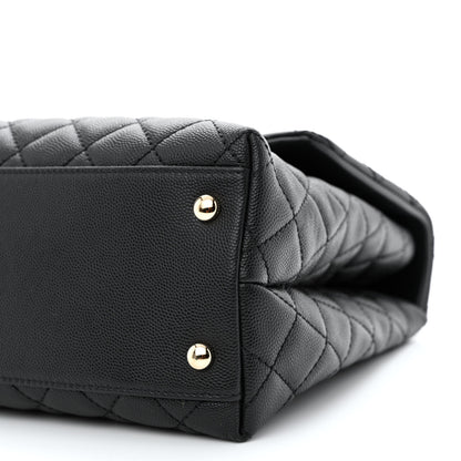 Chanel Caviar Quilted Medium Coco Handle Flap Black 10 of 10