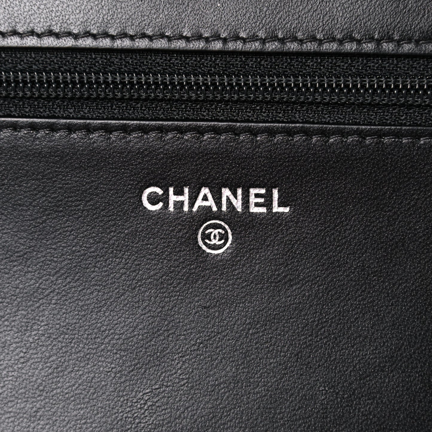 Lambskin Quilted Boy Wallet On Chain WOC Black