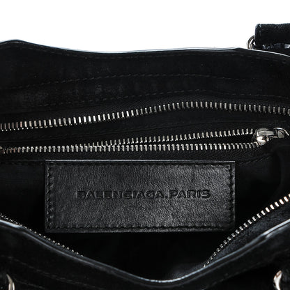 Balenciaga Baby Daim Suede Marble Hardware Mini City Black 6 of 9