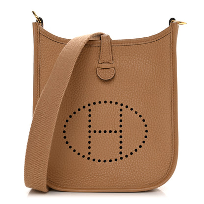 Hermes Taurillon Clemence Evelyne TPM Chai 1 of 12