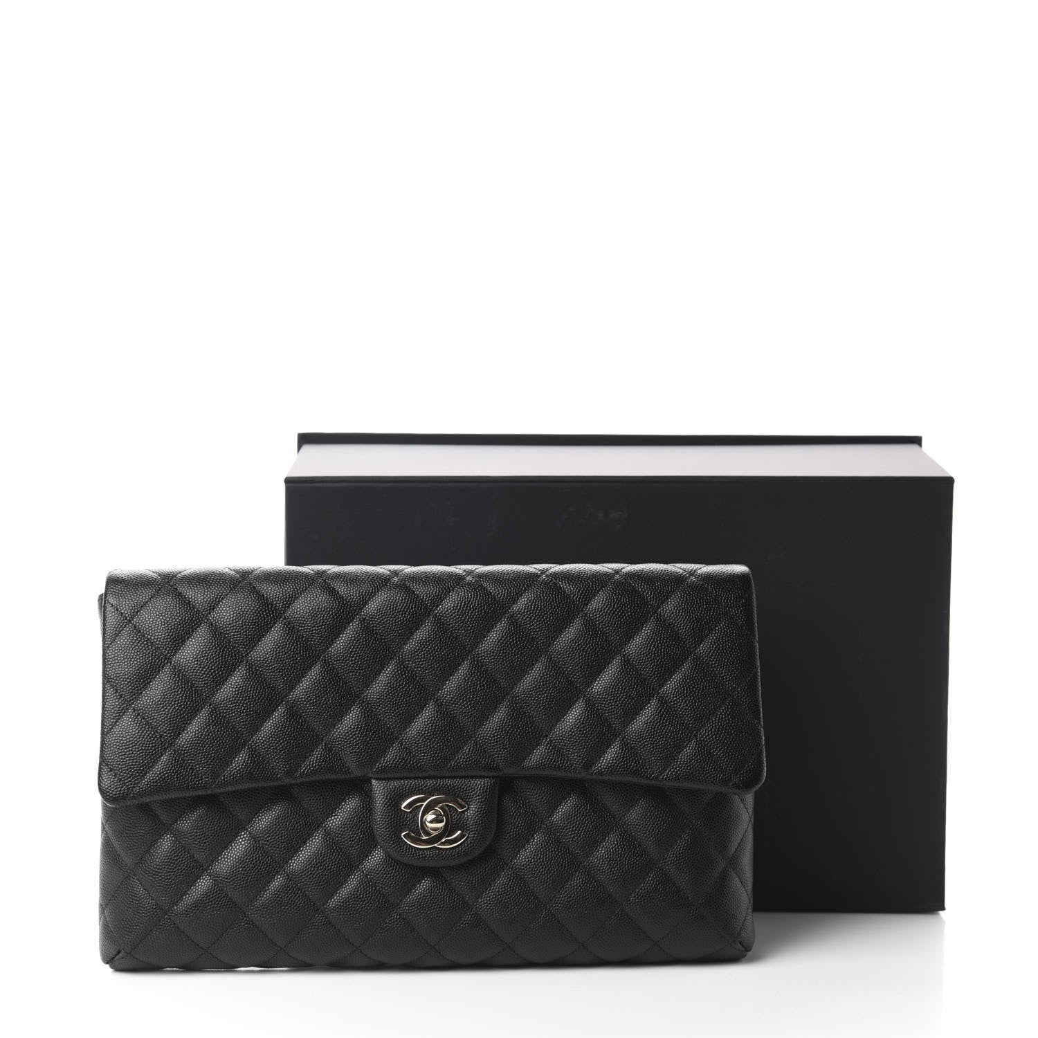 Chanel Caviar Quilted Flap Clutch Black 11 of 11