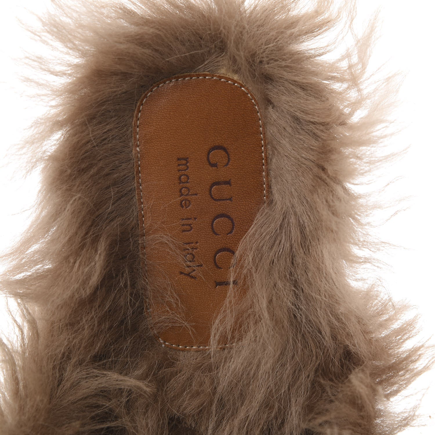 Gucci Calfskin Fur Mens Princetown Slippers 7 Fluorescent Green 7 of 9