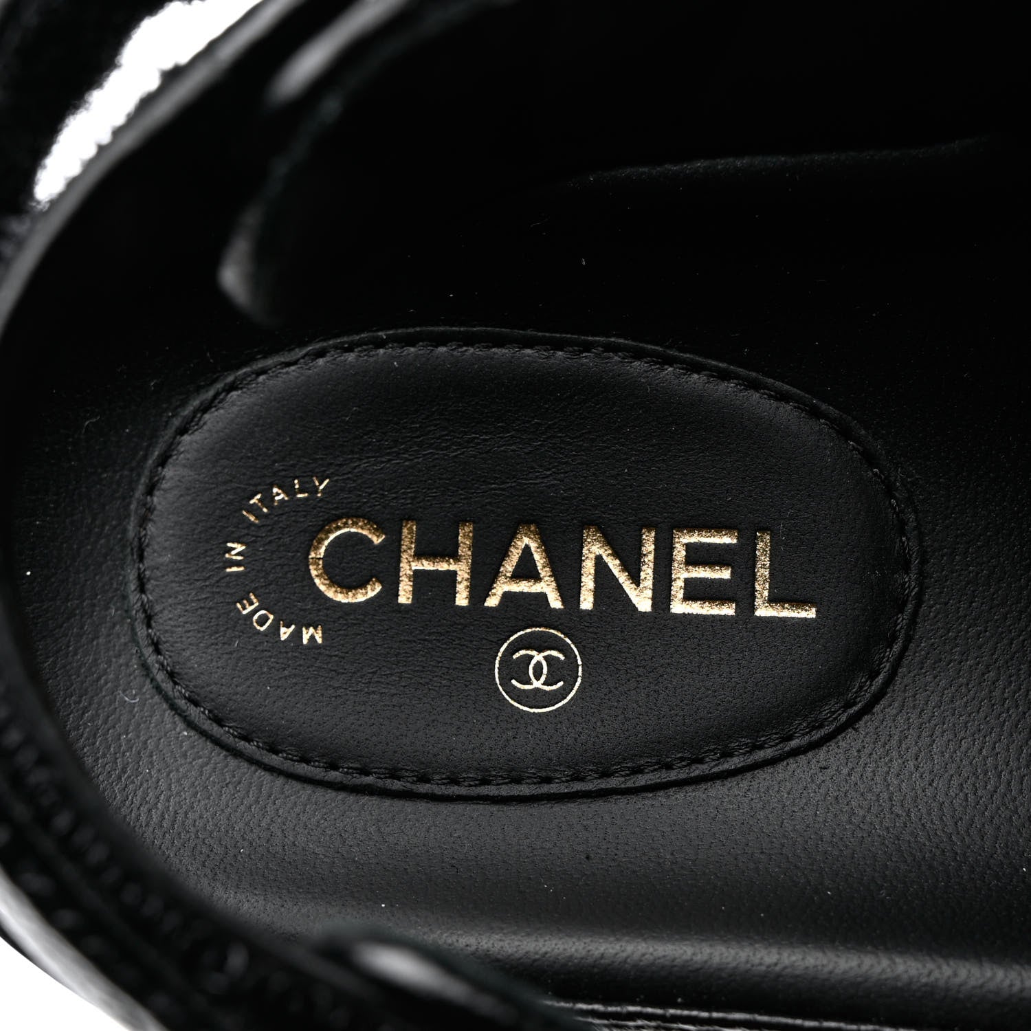 Chanel Grained Calfskin Velcro Dad Sandals 38 Black 7 of 9