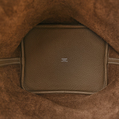 Hermes Taurillon Clemence Picotin Lock 22 MM Etoupe 5 of 11