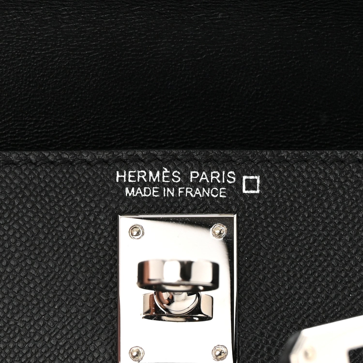 Hermes Madame Calfskin Shiny Alligator Mini Kelly Sellier Touch 20 Black 6 of 11