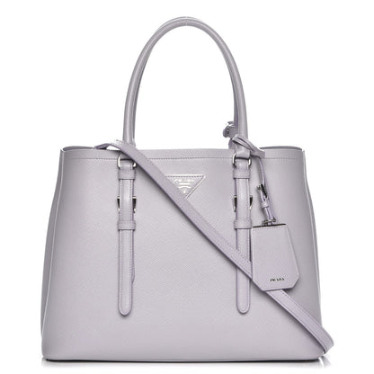 Prada Saffiano Cuir Medium Double Handle Tote Glicine 1 of 9